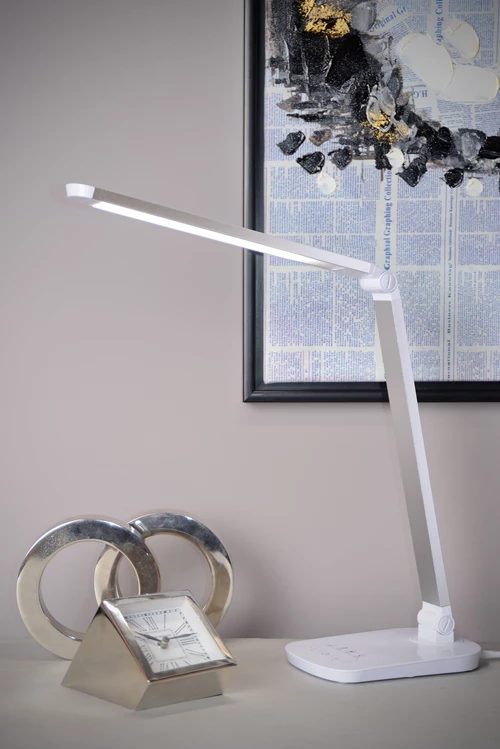 Lucide VARIO LED - Bureaulamp - LED Dimb. - CCT - 1x8W 2700K/6500K - Wit - sfeer 1